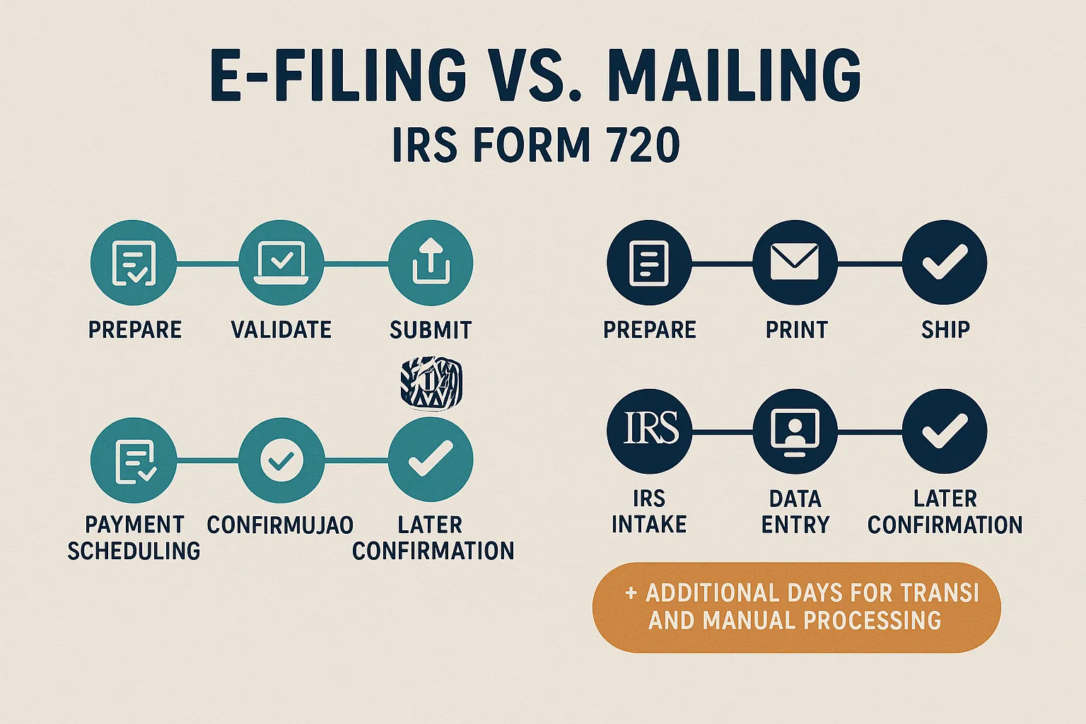View E-file vs. Mail Timeline Infographic